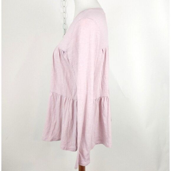 Jessica Simpson Lavender Long Sleeve Knit Tiered Swing Nursing Top size M - Picture 3 of 6